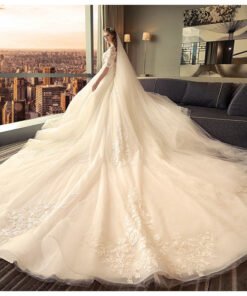 wedding dress long sleeve-340-006