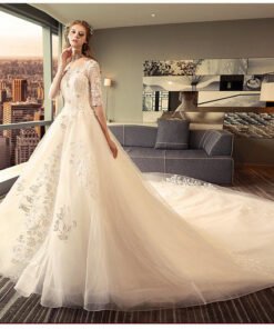 wedding dress long sleeve-340-009