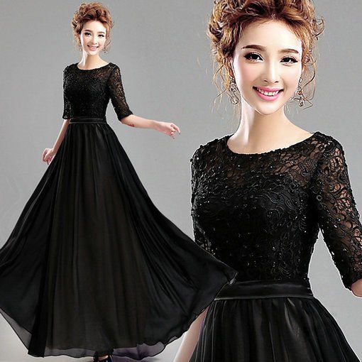 black evening dress-0465-03