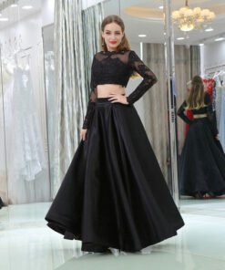 black evening gown 0521-03