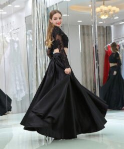 black evening gown 0521-04