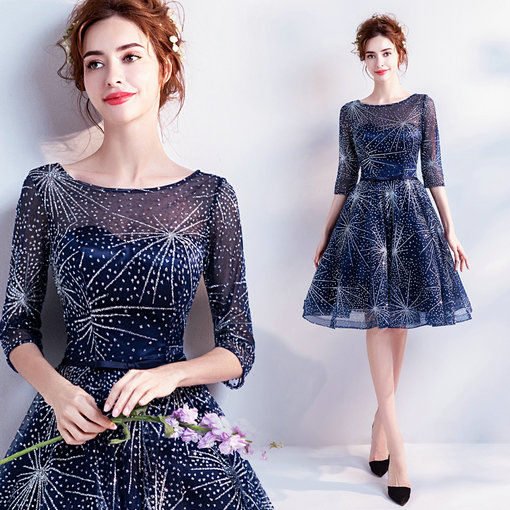 cocktail dress blue 0499-05