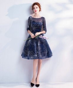 cocktail dress blue 0499-07