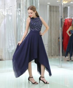 dark blue cocktail dress 0523-05