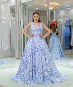 deep v evening gown 0526-01
