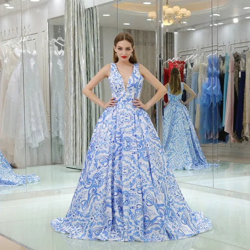 deep v evening gown 0526-01