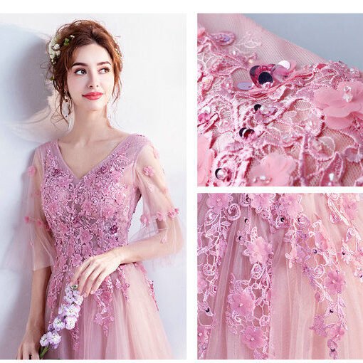 evening dress long sleeve 0501-02