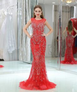 evening gown red 0510-05