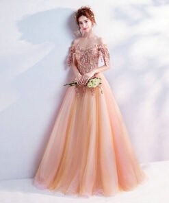 gold evening dress 0502-06