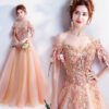 gold evening dress 0502-07