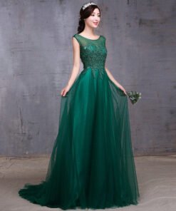 green evening dress-0466-02