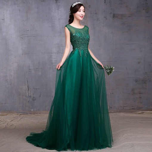 green evening dress-0466-02