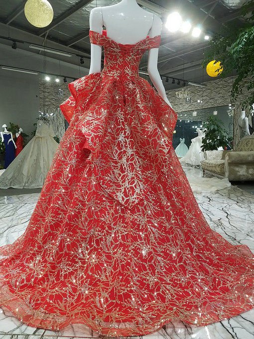 red black wedding dress