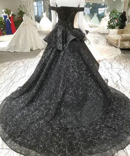 haute couture black dress 0488-11