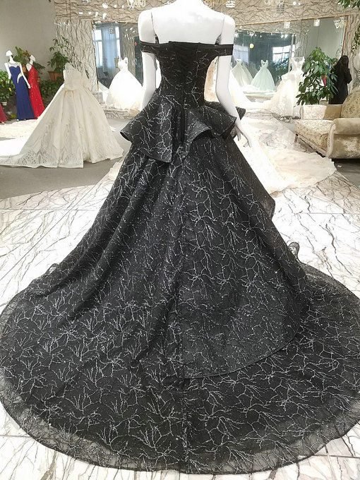 haute couture black dress 0488-11