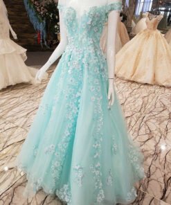 haute couture green dress 0491-01