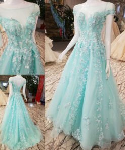 haute couture green dress 0491-02