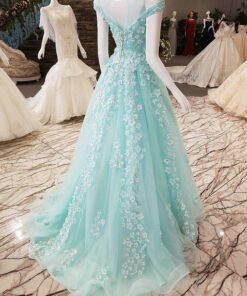 haute couture green dress 0491-04