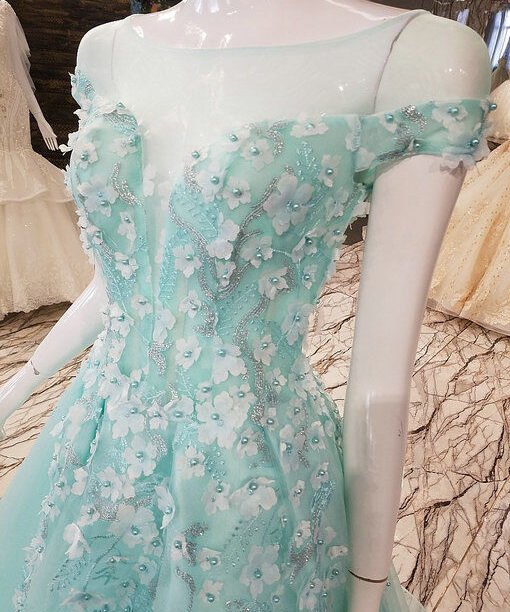 haute couture green dress 0491-06