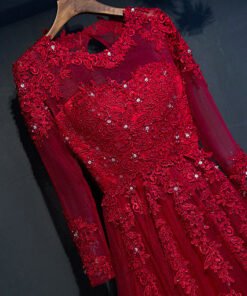 long sleeve evening dress0447-02