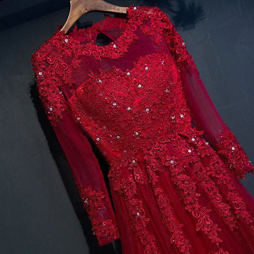 long sleeve evening dress0447-02