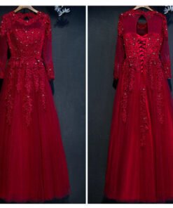 long sleeve evening dress0447-03