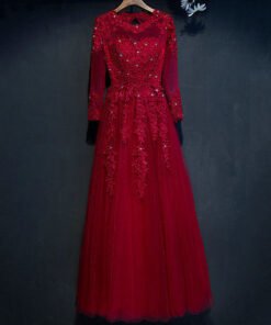 long sleeve evening dress0447-04