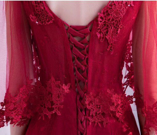 mermaid evening dress red 0500-01