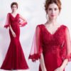 mermaid evening dress red 0500-04
