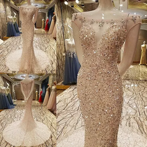 mermaid evening gown 0508-01