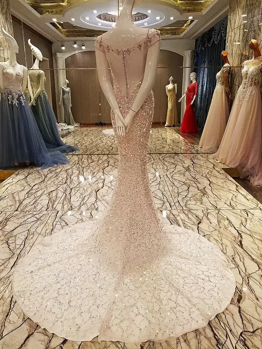 mermaid evening gown 0508-02