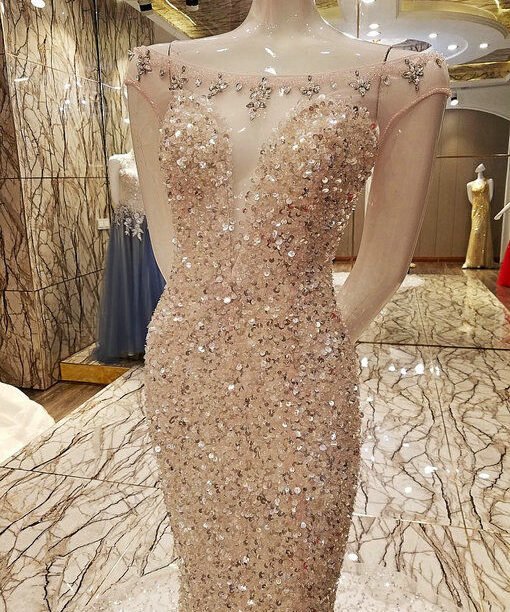 mermaid evening gown 0508-07