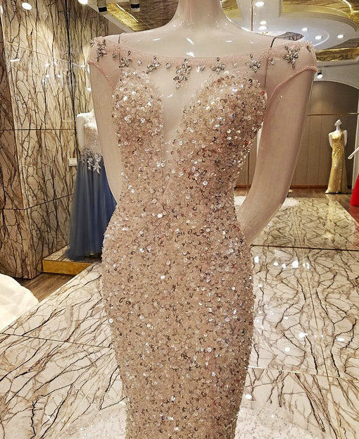 Luxury Handmade Mermaid Evening Gown