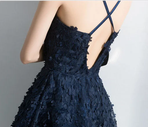 Mini Cocktail Dress Dark Blue Sexy Dress - Affordable Wedding & Prom Dresses  | Premium Wholesale Quality