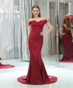 off shoulder evening gown 0522-03