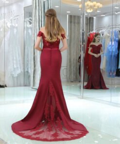 off shoulder evening gown 0522-06
