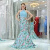 printing evening dress 0518-05