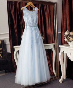 prom dress light blue-0408-03