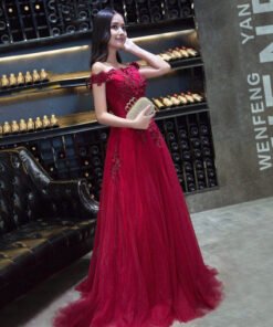 prom dress red-0406-01