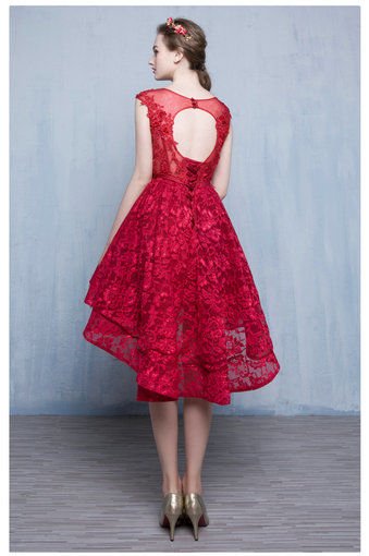 Red Cocktail Dress Prom Party Dress