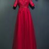 red evening dress-0422-01
