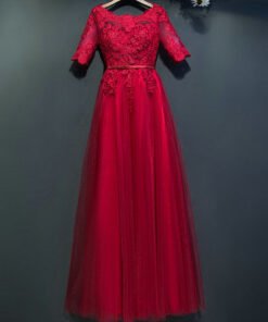 red evening dress-0422-01