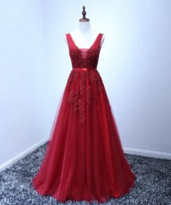 red evening dress-0462-01
