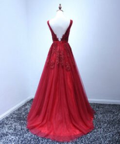 red evening dress-0462-03