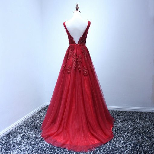 red evening dress-0462-03