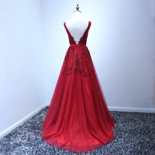 red evening dress-0462-03