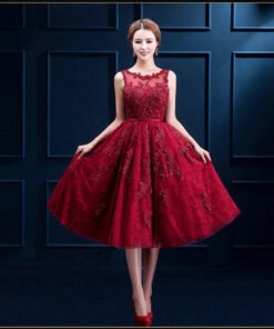 red short prom dress-0459-03