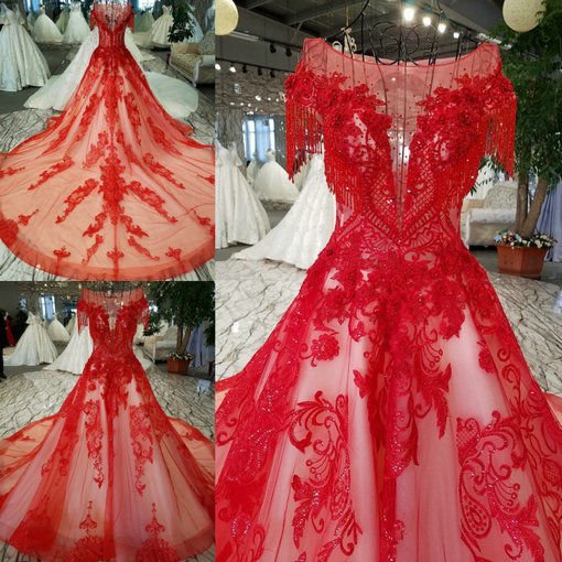 CG394 Red Rose Wedding dress for Pre-wedding photoshoot - Nirvanafourteen