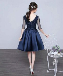 v neck cocktail dress-0435-01