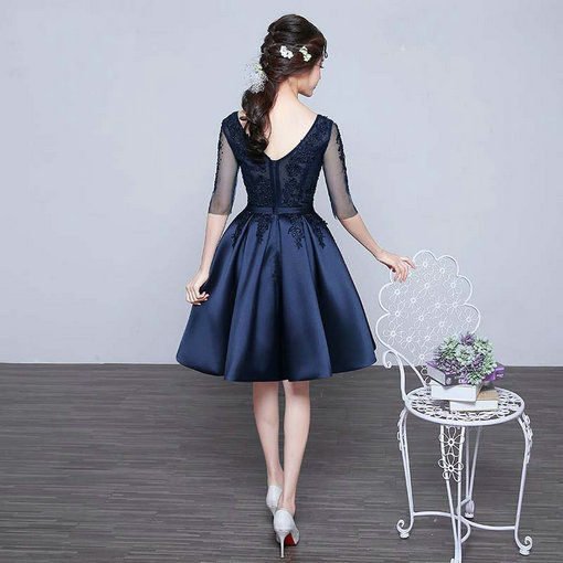 v neck cocktail dress-0435-01